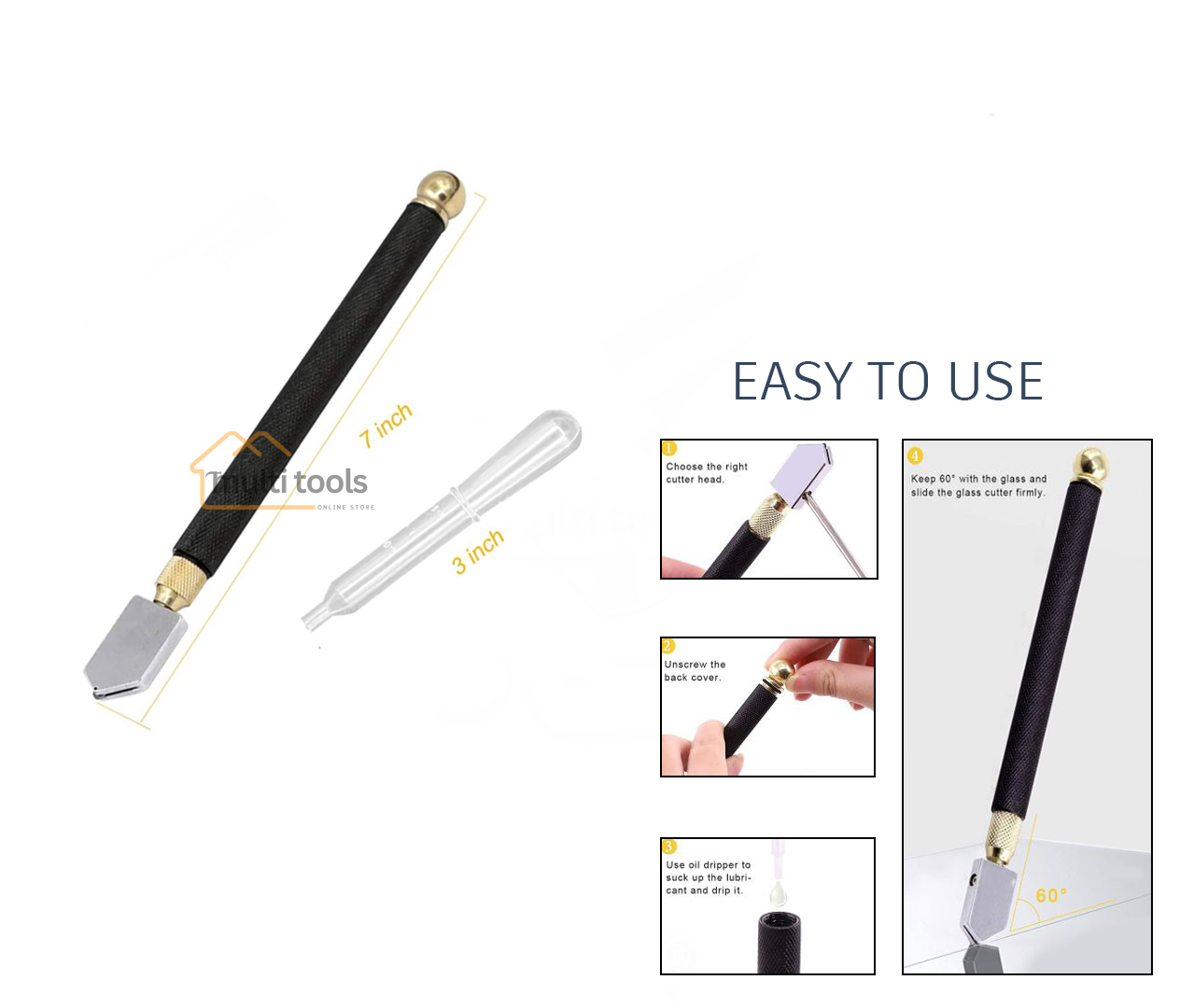 Heavy Duty Glass Cutter